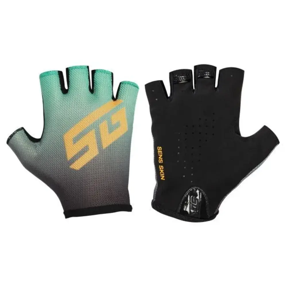 картинка Перчатки STG Sens Skin (черный/ зеленый) | велосалон Драйв г. Липецк